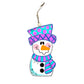 Pink Snowman DK Ornament