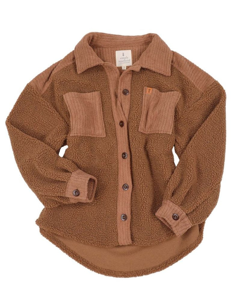 Sophie Soft Shacket Brown SS -