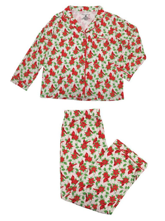 SS Cardinal Button Up Pajama Set -
