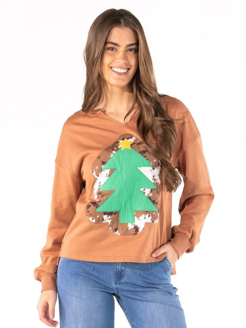 Cow Print Christmas Tree Top -