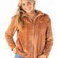 Elsie Brown Full Zip Sherpa -
