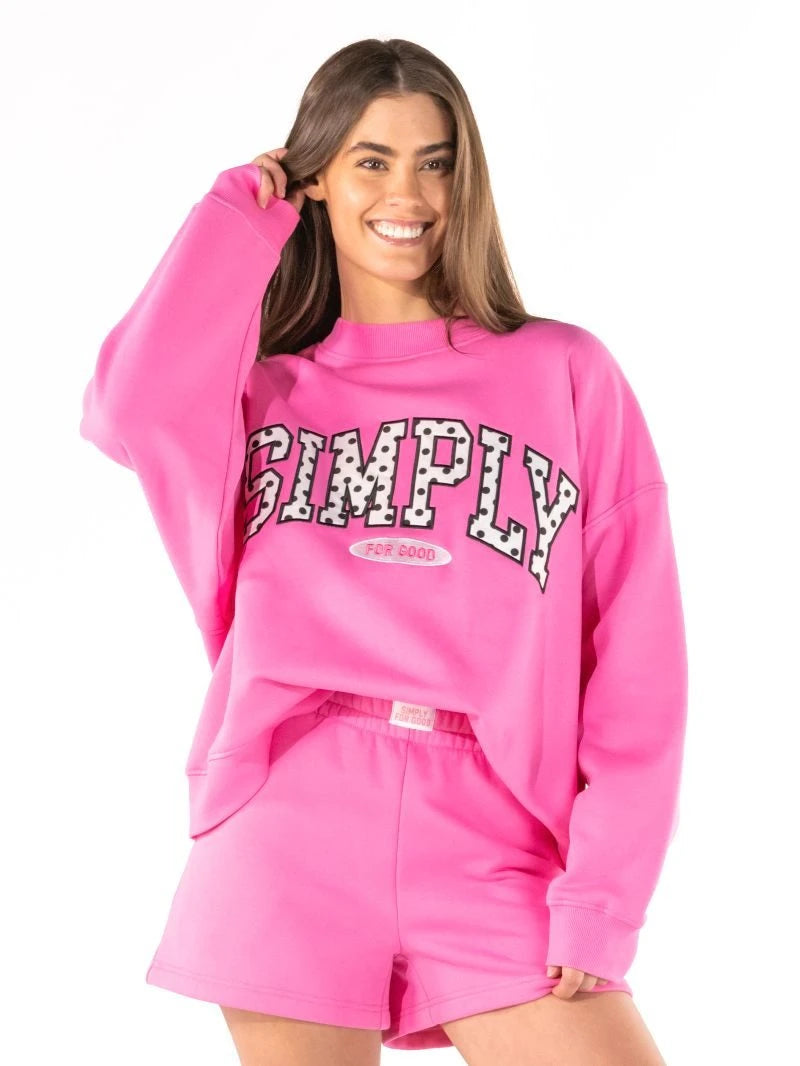 Simply Oversized Pink Polka Dot