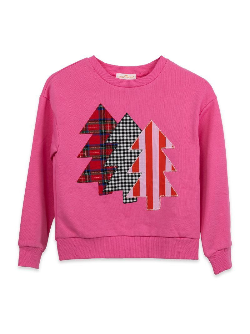 Pink Tree Youth Crewneck -