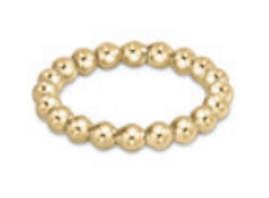 Classic Gold 3mm Bead Ring -  6
