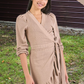 SS Wrap Dress Umber