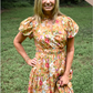 Floral Terra Cotta Tiered Maxi Dress