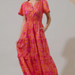 Rea Floral Palmer Poplin Tiered Maxi Dress
