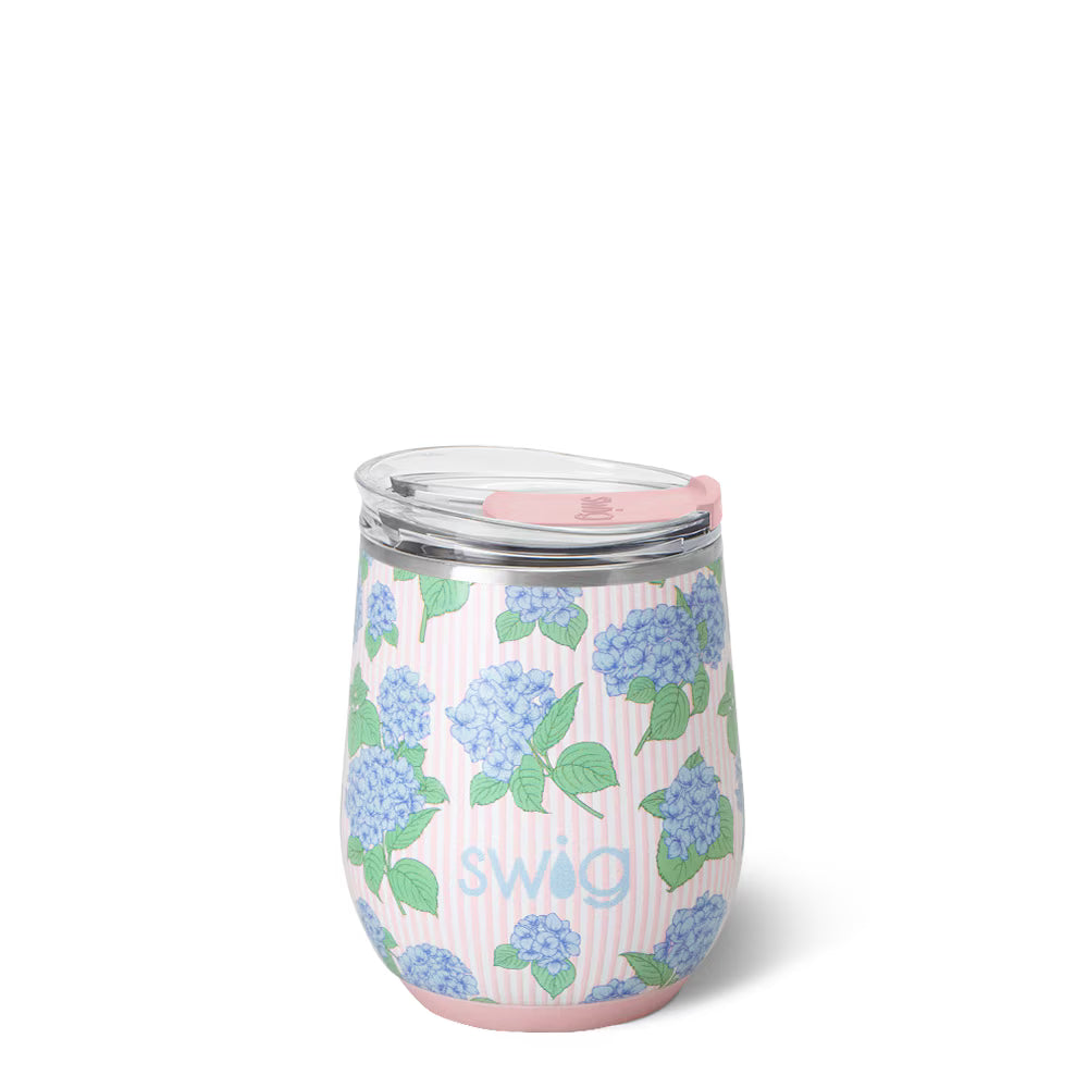 Hydrangeas Stemless Wine Cup 12oz