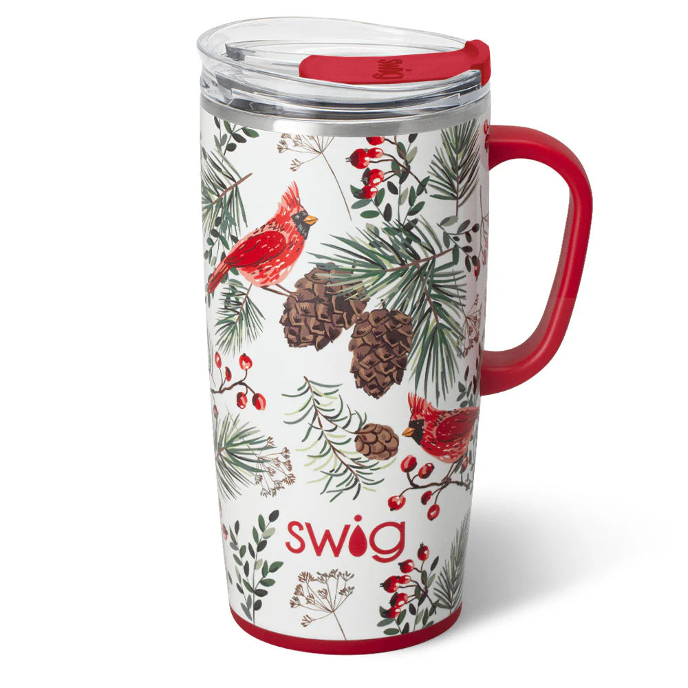 Winter Cardinals Travel Mug 22oz