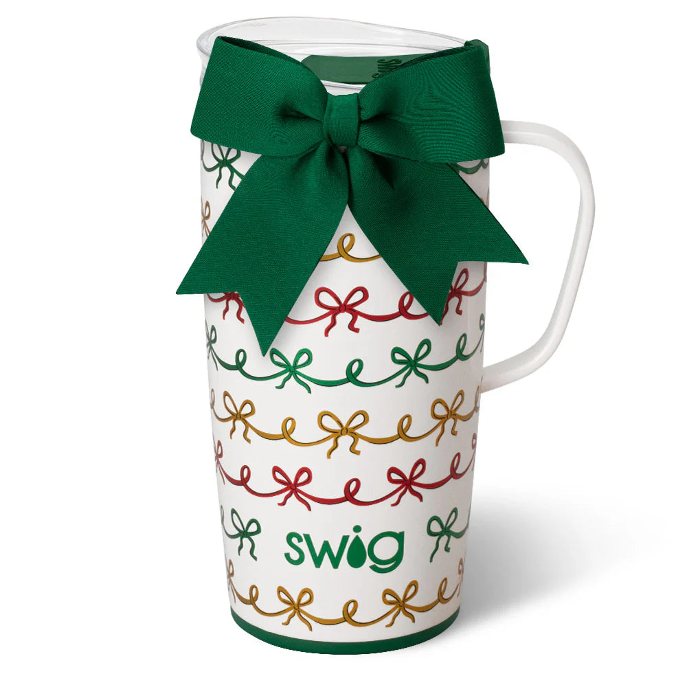 Christmas Bows Travel Mug 22oz