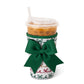 Christmas Bows Iced Cup Coolie (Medium)