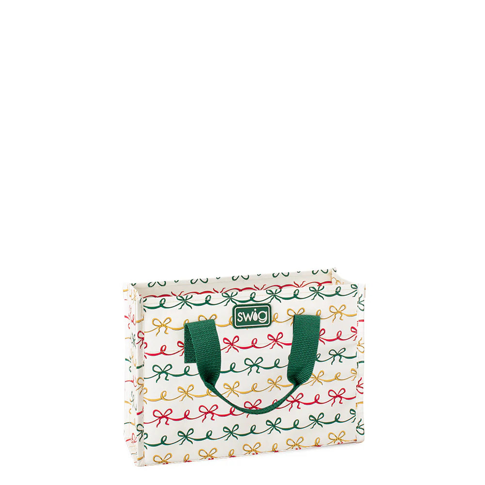 Christmas Bows Small Reuseable Tote