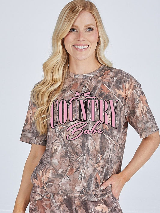 Country Babe Camo Tee