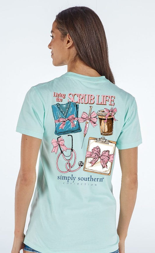 Living the Scrub Life Mint SS Tee