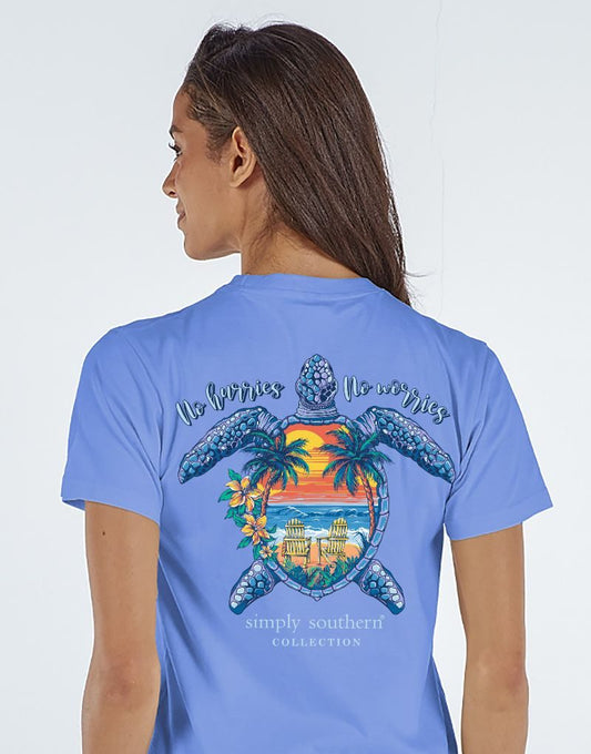 No Hurries No Worries Turtle Short Sleeve