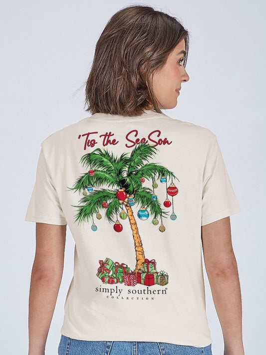 Christmas Palm Tree Tis The Season Tee
