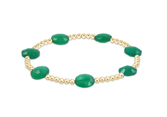 Admire Gold 3MM - Green Onyx