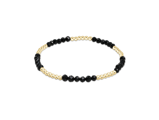 Blissful 2.5mm Bracelet - Faceted Onyx