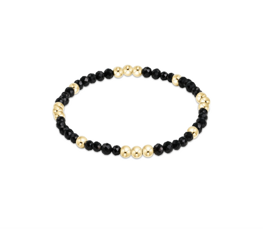 Worthy 3MM Bead Bracelet - Faceted Onyx