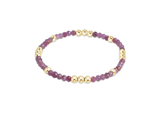 Worthy 3MM Bead Bracelet - Ruby
