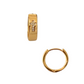 Denali Cross Huggie Gold Hoop Earrings