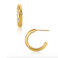 Darby Sunburst Gold Hoop Earrings