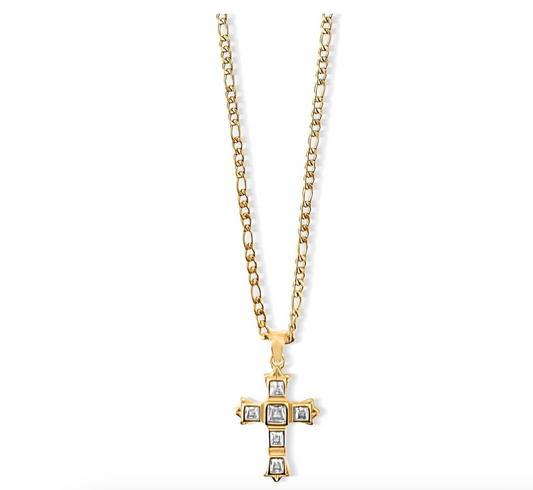 Maren Figaro Chain Cross Gold Necklace