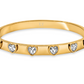 Leslie Heart Gold Bangle Bracelet