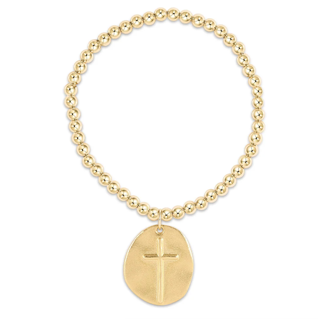 Classic Gold 4mm Inspire Large Charm Bracelet