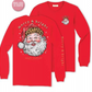 Leopard Hat Santa LS Tee