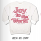 Joy to the World Red Lace Crewneck