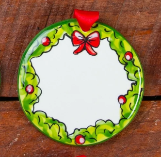 WREATH BOW WHITE BLANK