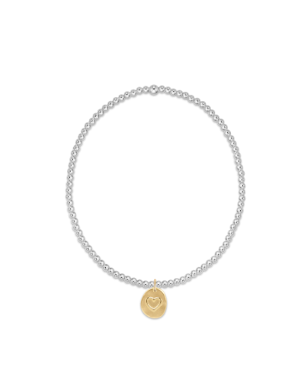 Classic Sterling Mixed Metal 2mm Inspire Love