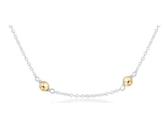 17" Choker Simplicity Chain Sterling Mixed Metal