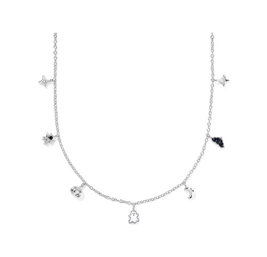 HALLOWEEN STRAND NECKLACE SILVER MULTI MIX