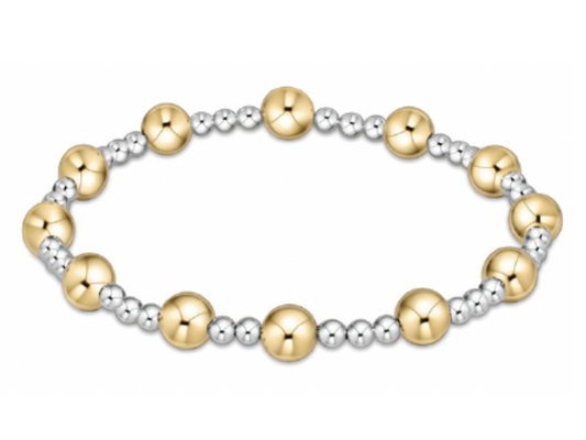 Extends - Classic Mixed Metal 6mm Bead Bracelet