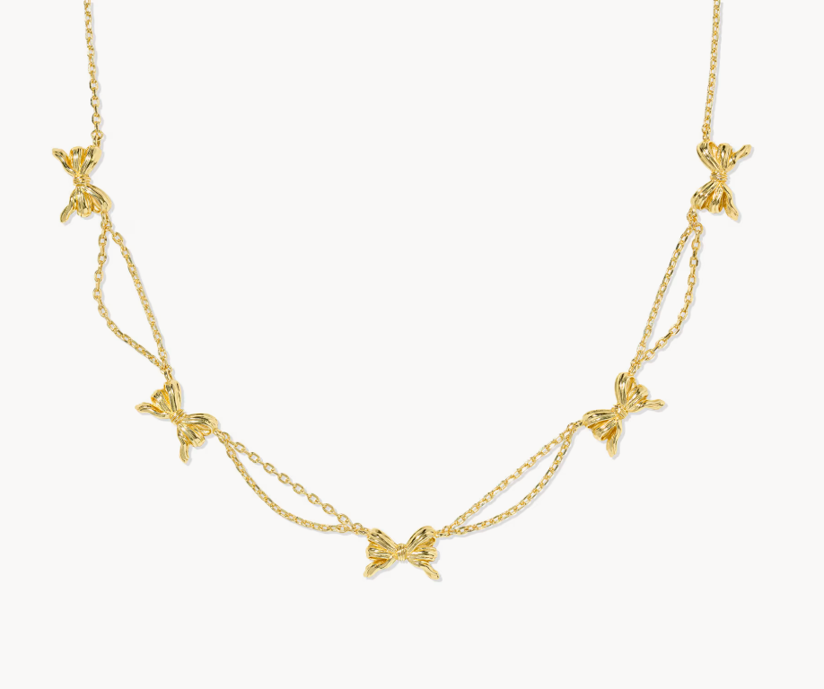 BOW STRAND NECKLACEGOLD
