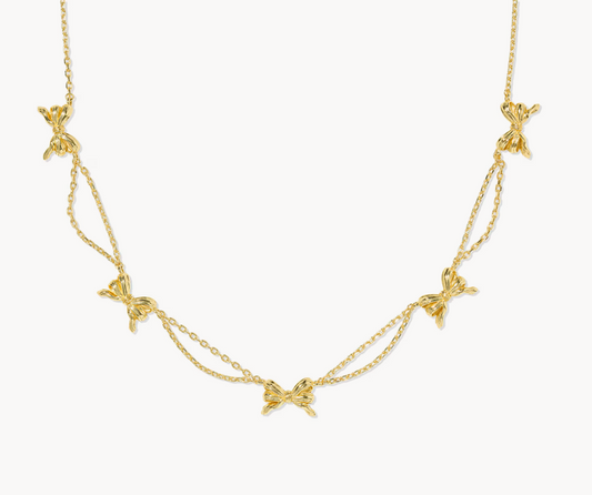 BOW STRAND NECKLACEGOLD