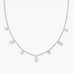 CAILIN DELICATE STRAND NECKLACE SILVER WHITE CZ