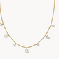 CAILIN DELICATE STRAND NECKLACEGOLD WHITE CZ