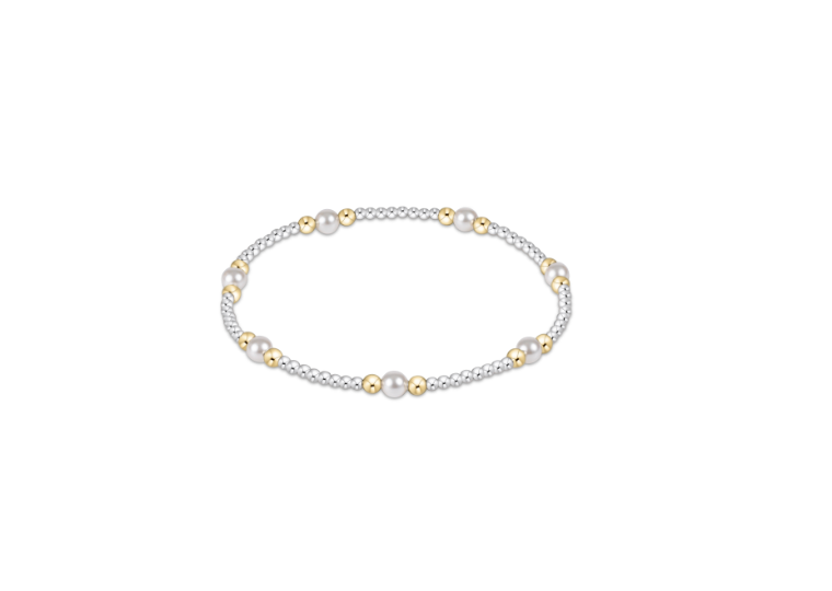 Purpose Pearl 4mm Bead Bracelet - Mixed Metal