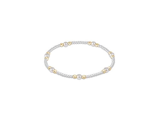 Purpose Pearl 4mm Bead Bracelet - Mixed Metal