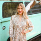 The Charlene Printed Brown Dress