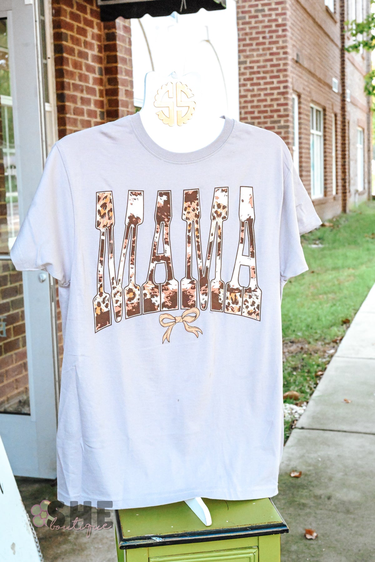 Mama Cowprint Tee