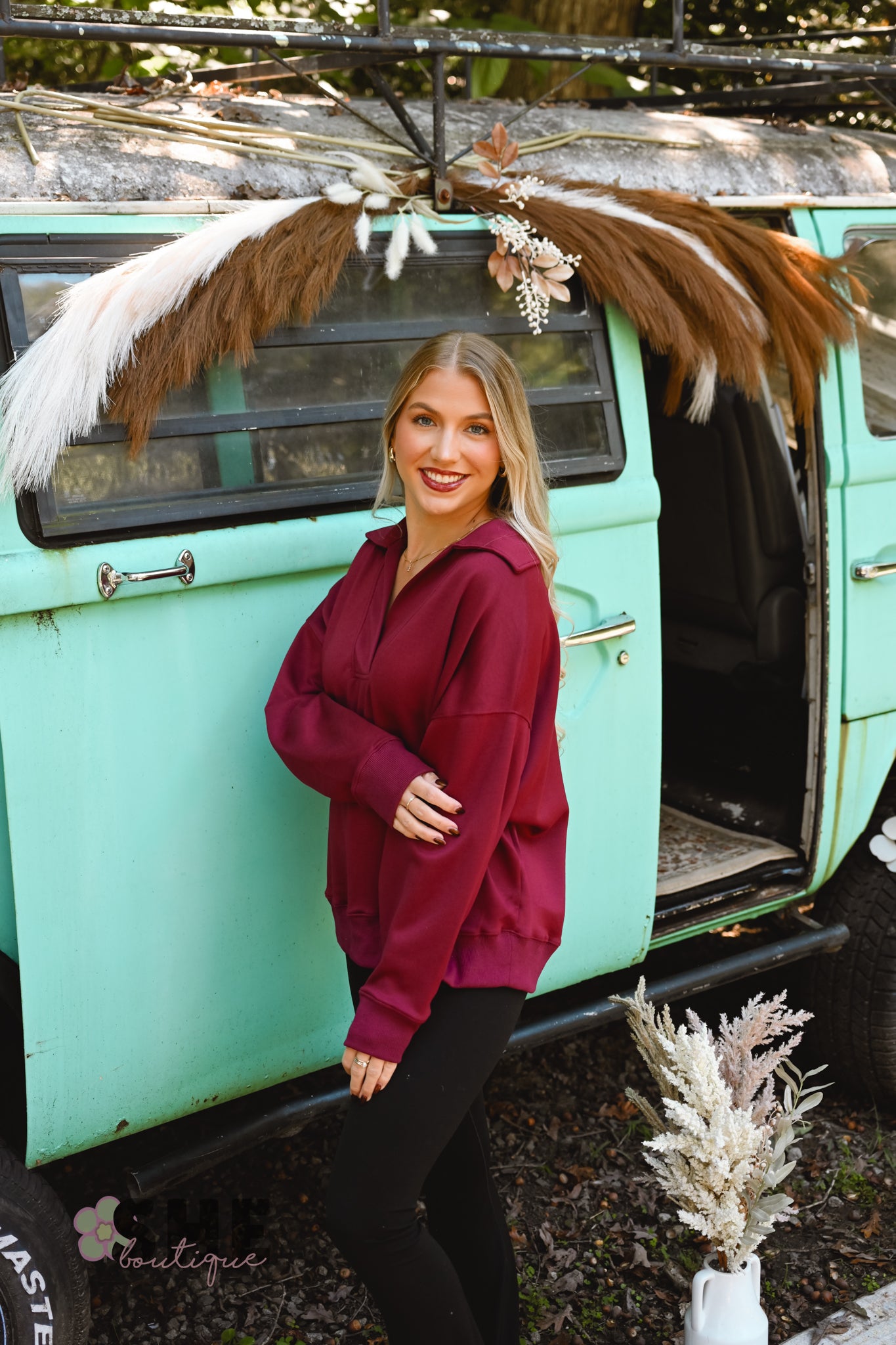 The Cierra Merlot Pullover
