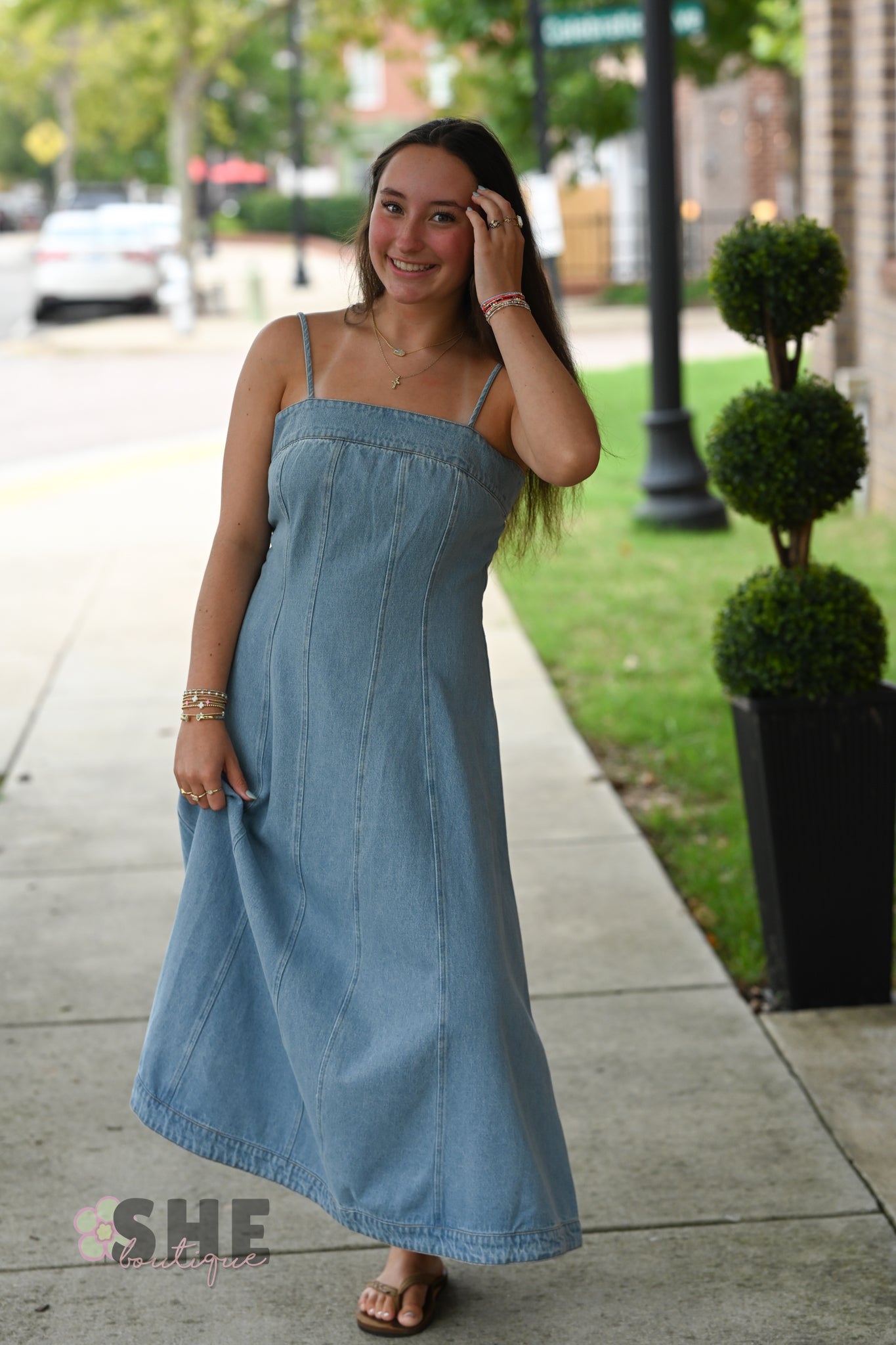 Declan Denim Midi Dress