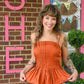 Mansi Cinnamon Pleated Tank