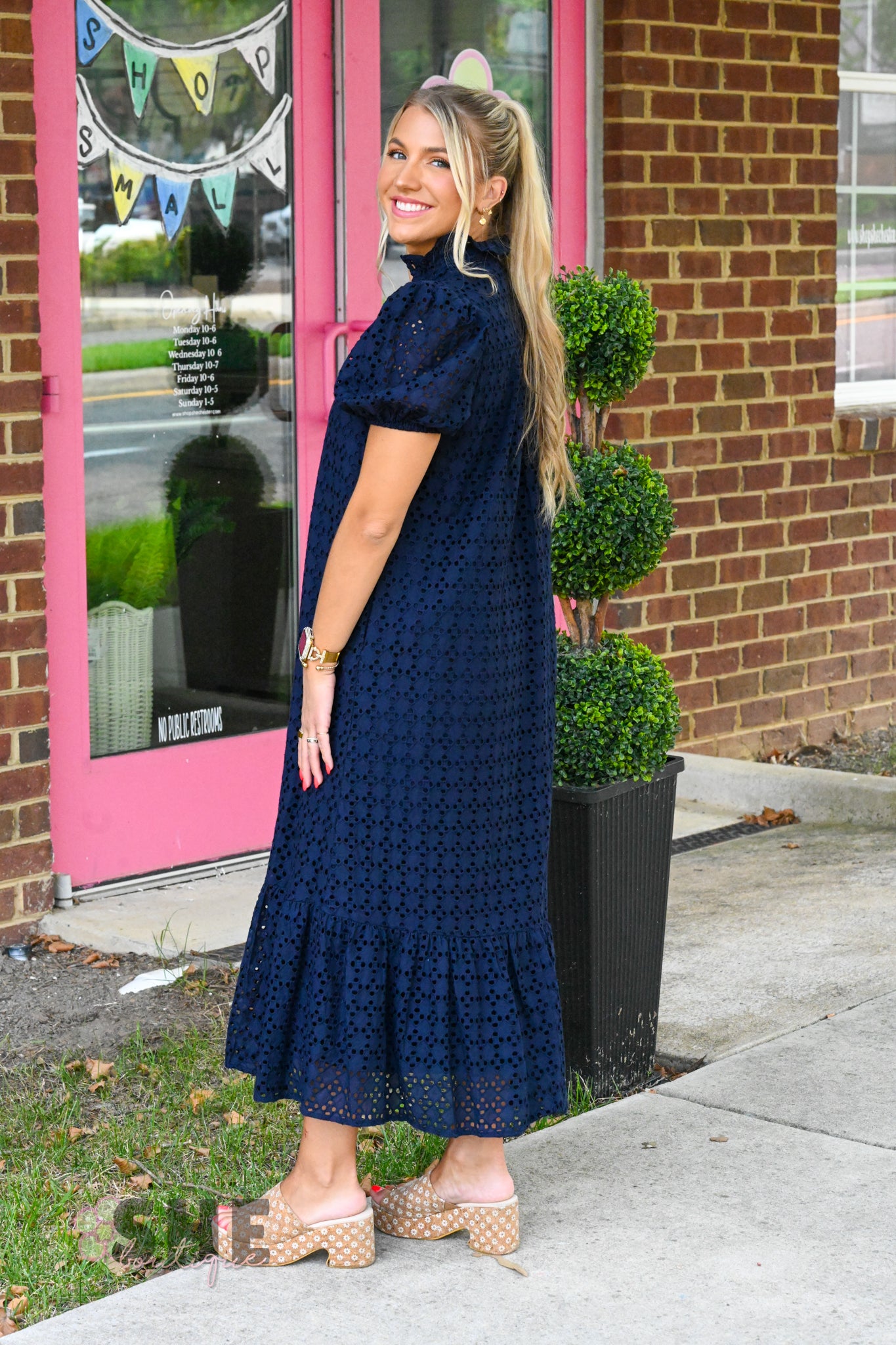 Birdie Navy Lace Maxi Dress