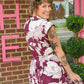 Liza Wine Tie Dress