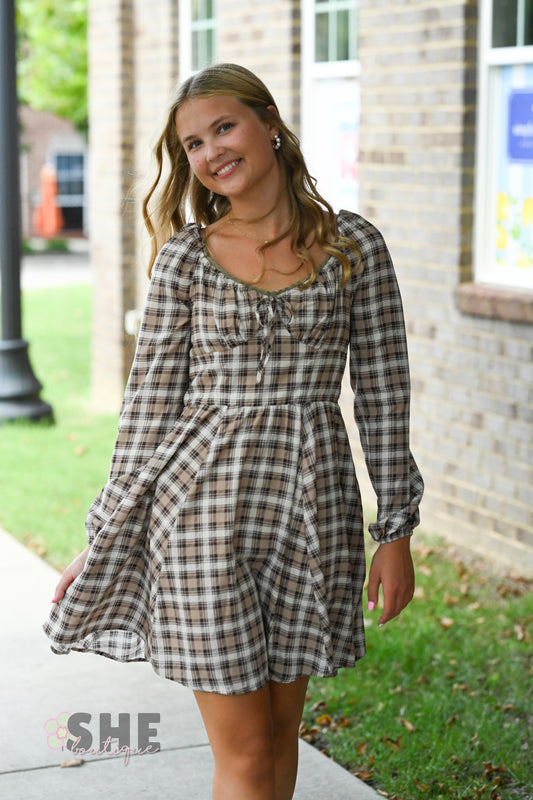 Lattes Tartan Mini Dress